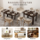 ELECWISH Expandable Dining Table Space Saving Compact 4-6 Seat Kitchen Desk UK 3