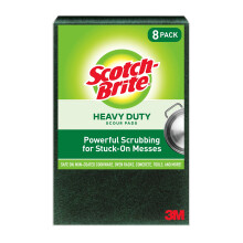 Scotch-Brite Heavy Duty Large Scour Pads Scouring Pads for Kitchen and Dish Cleaning 8 Pads