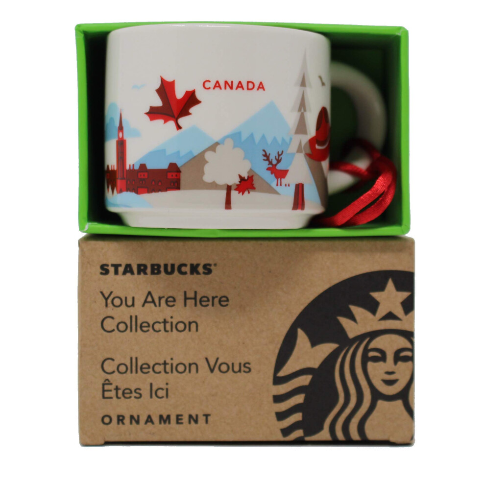 Starbucks You Are Here Series Canada Ceramic Demitasse Ornament Mug 2 Oz