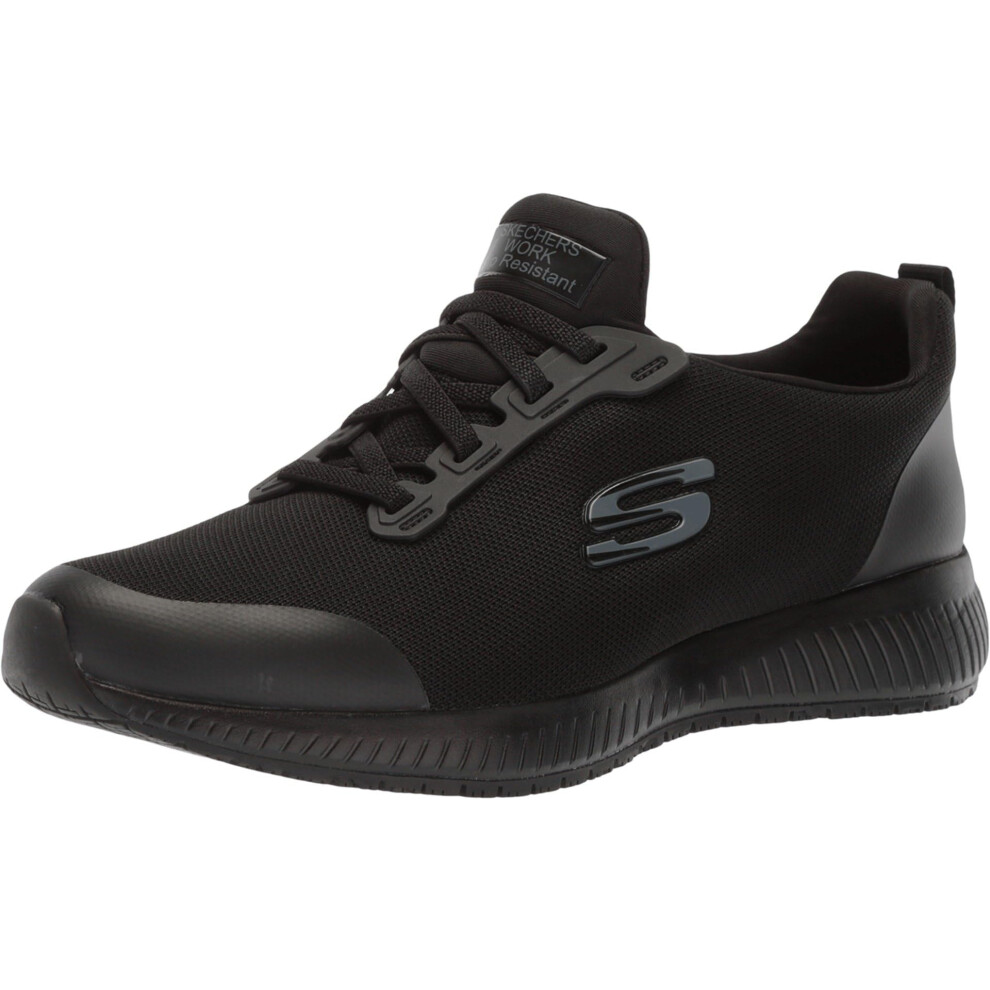 Skechers Women's Squad Sr Food Service Shoe Black 6.5 Wide