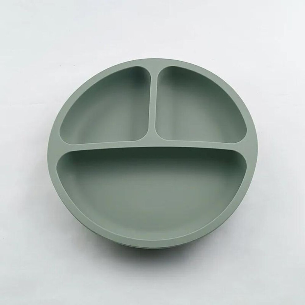 (as the picture) Baby Safe Silicone Dining Plate Suction Cartoon Children Dishes Feeding Toddler Training Tableware Retro Kids Smile Face Bowl