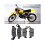 Motorcycle Front and Rear Brake Pads Disc Brake Pads for RM125 06-09 DRZ400E 2000- 2007 DRZ400S 2000- 2017 3