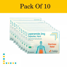10 Packs of Diarrhoea Relief Caps Loperamide 2mg