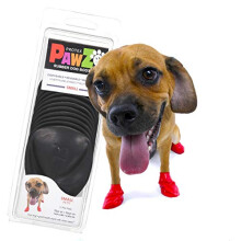 PawZ Dog Boots | Rubber Dog Booties | Waterproof Snow Boots for Dogs | Paw Protection for Dogs | 12 Dog Shoes per Pack Small