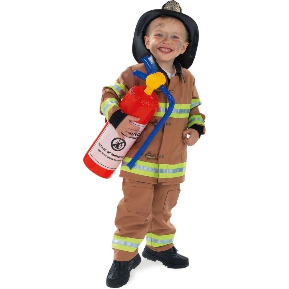 Rubies Child's Tan Firefighter Costume Hat Not Included Toddler For Themed Parties And Halloween