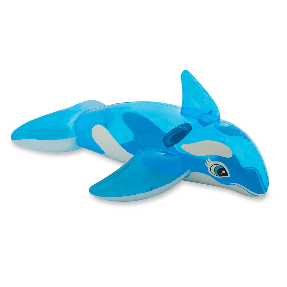 INTEX Lil' Whale Inflatable Pool Float: Animal Pool Toy For Kids - 2 Heavy-Duty Handles - 88lb Weight Capacity - 60 X 45 - For Ages 3+