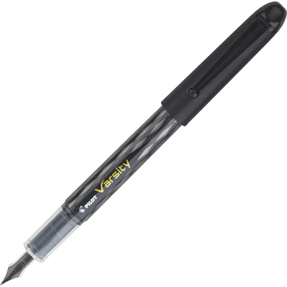 Pilot Varsity Disposable Fountain Pen Medium Point Black Barrel Black Ink