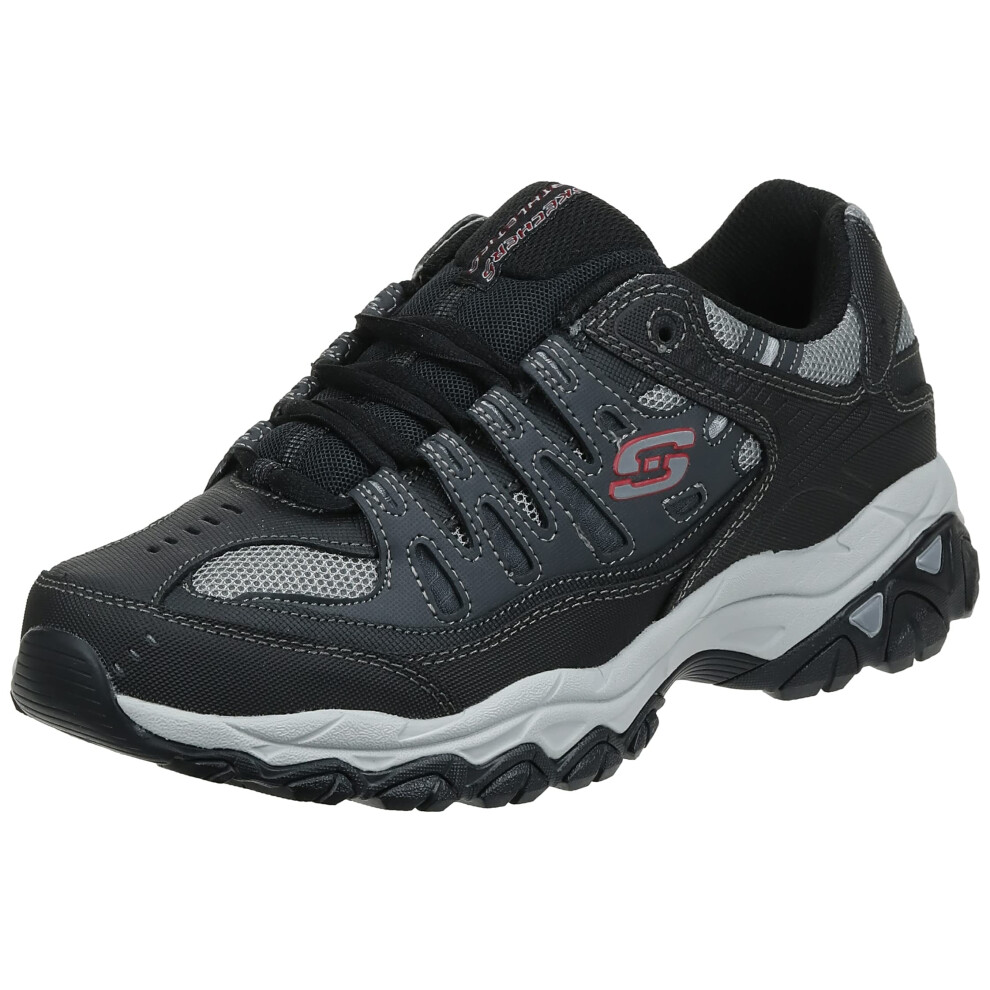 Skechers Mens Afterburn M. Fit Fashion Sneakers Charcoal/Black 7.5 US