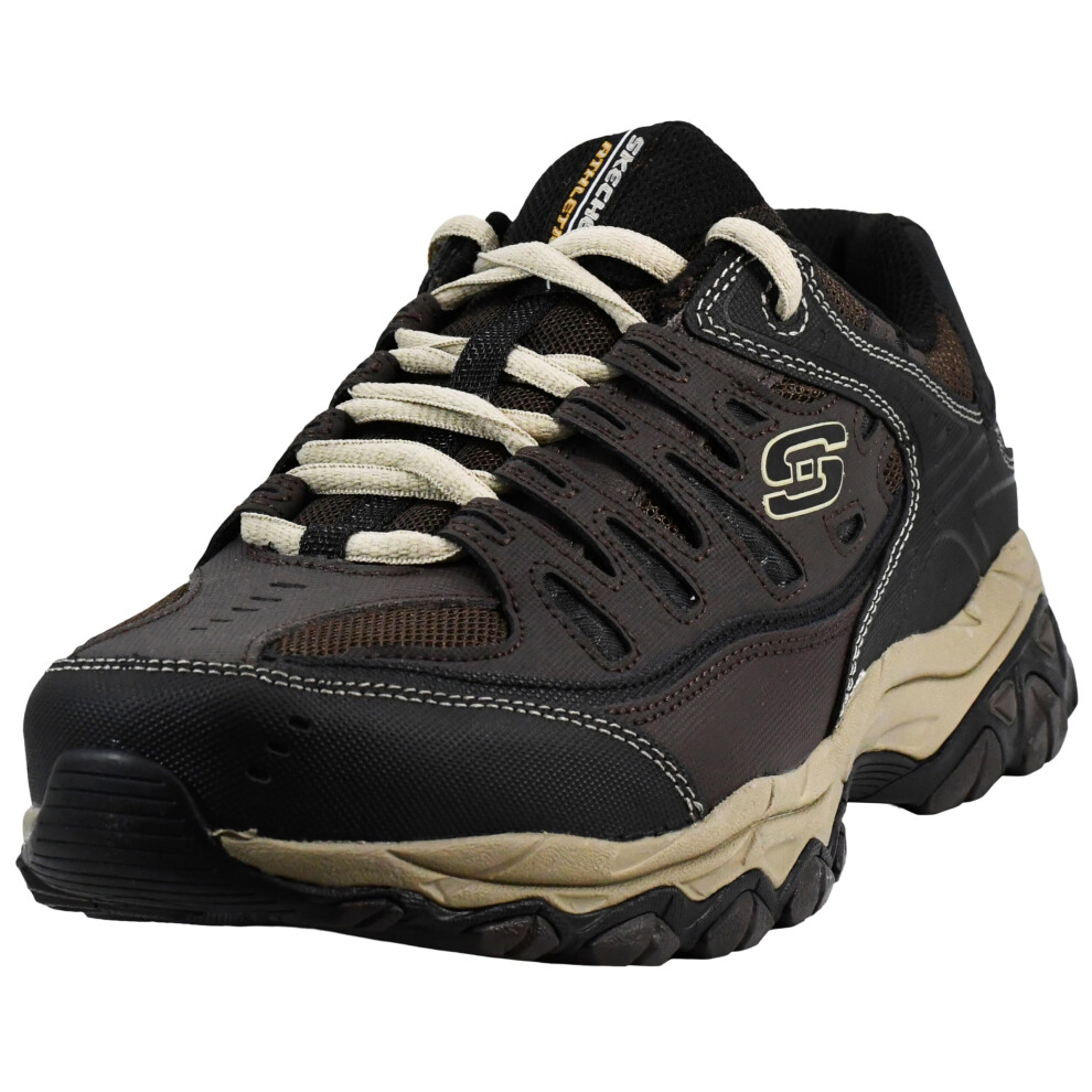 Skechers Mens Afterburn M. Fit Fashion Sneakers Brown/Taupe 7.5 US