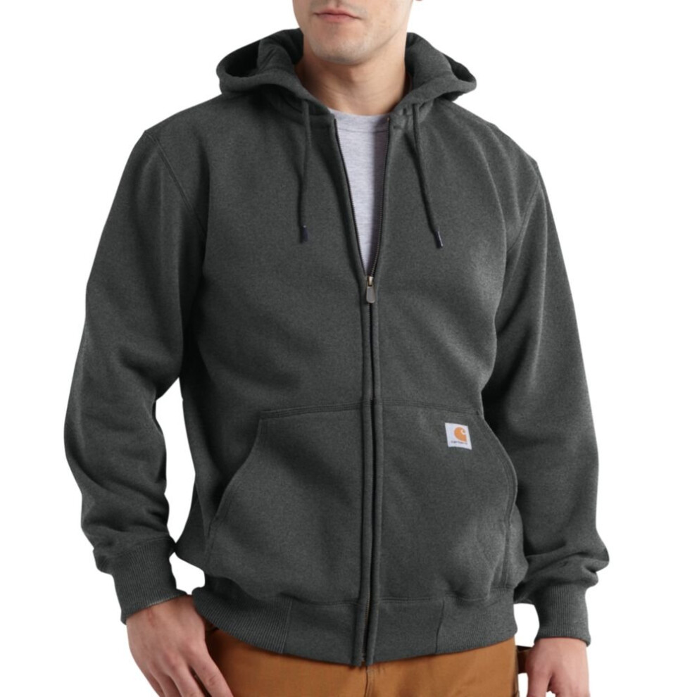 Carhartt Mens Rain Defender Paxton Heavyweight Hooded Sweatshirt Full Zip Big & Tall Fashion Hoodies Carbon Heather 3X-Large US