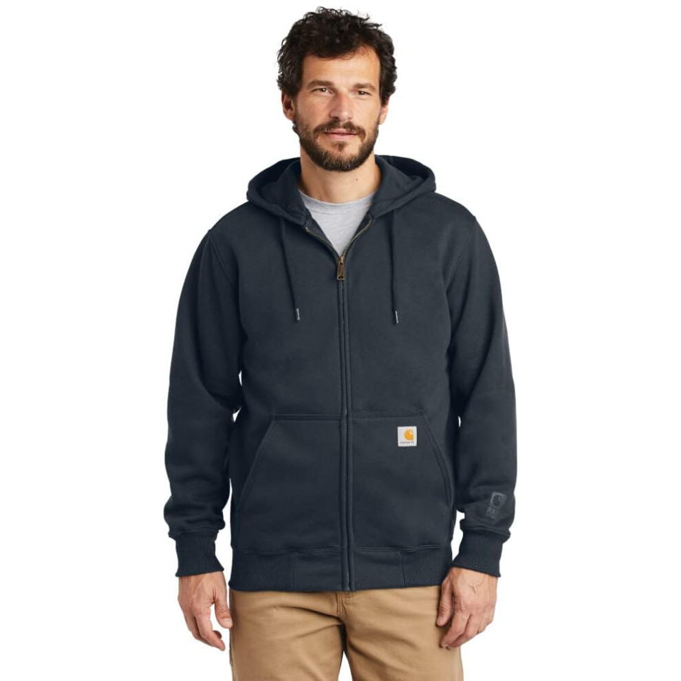 Carhartt Men's Rain Defender Paxton Heavyweight Hooded Sweatshirt New Navy Large