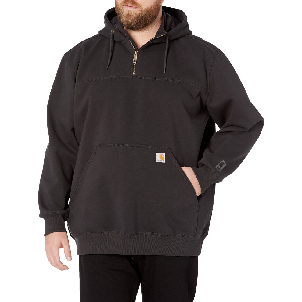 Carhartt Men's Big Rain Defender Loose Fit Heavyweight Quarter-Zip Sweatshirt Black XX-Large Tall