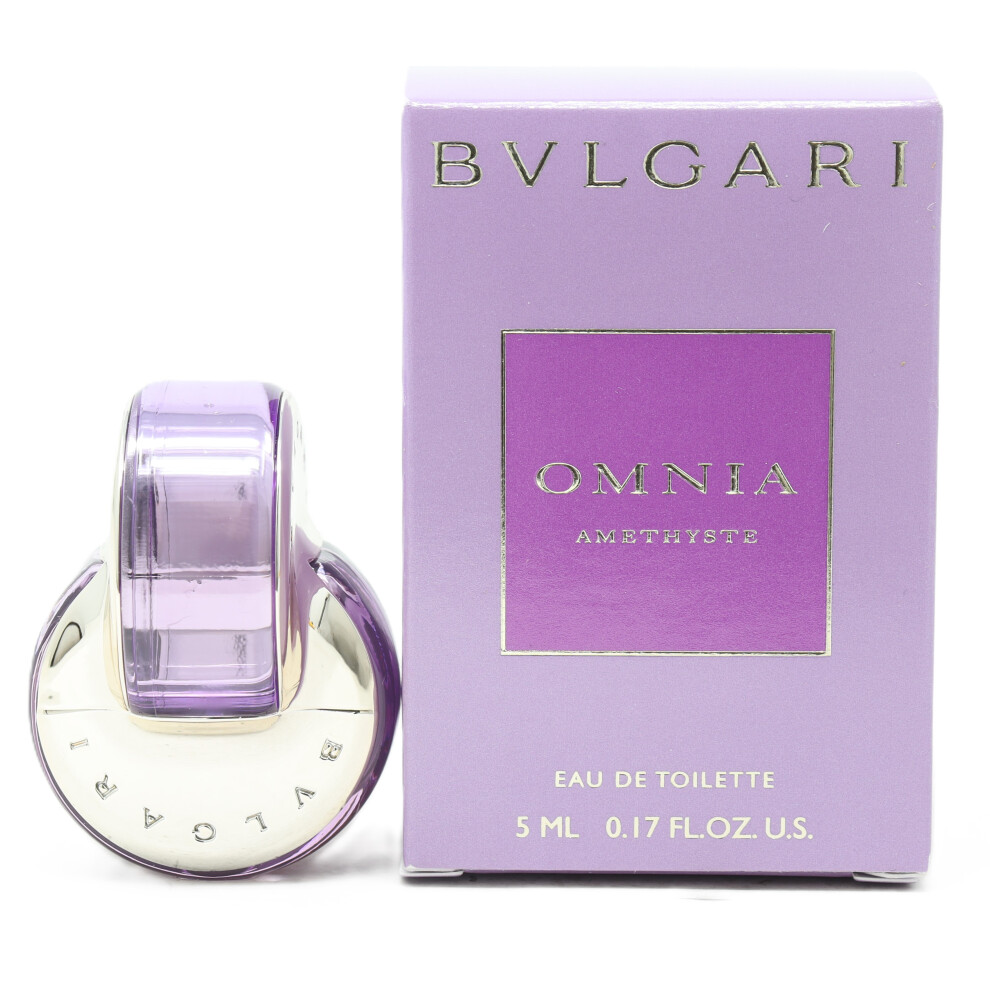 Omnia Amethyste by Bvlgari Eau De Toilette Miniature 0.17oz Spray New With Box