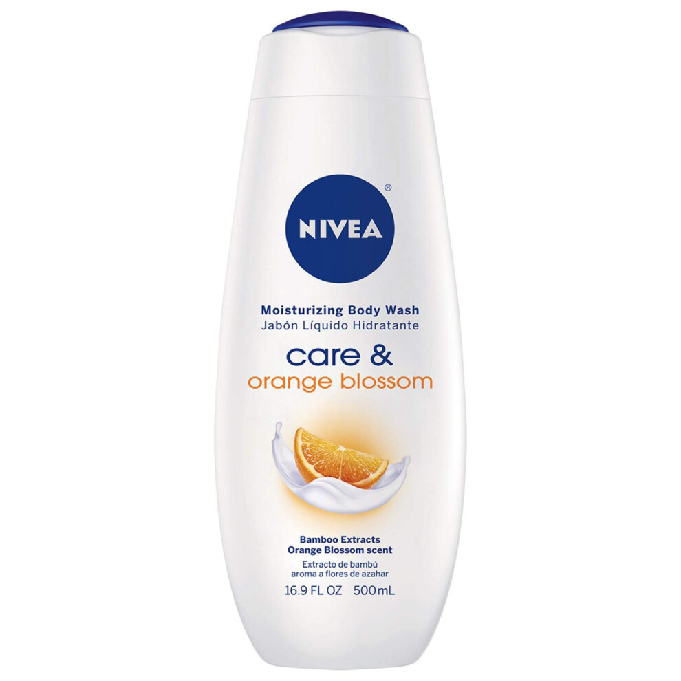 NIVEA Care & Orange Blossom Moisturizing Body Wash - Fresh Scent For Normal Skin - 16.9 fl. oz. Bottle