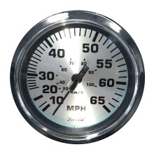 Compteur de vitesse Faria 36010 Spun 4 - Argent 65 MPH