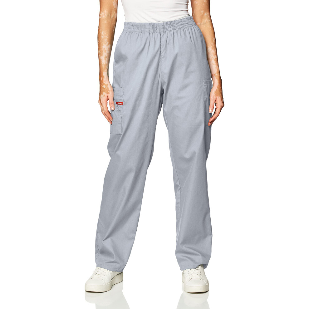 Dickies Women's Signature Elastic Waist Scrubs Pant Grey Small