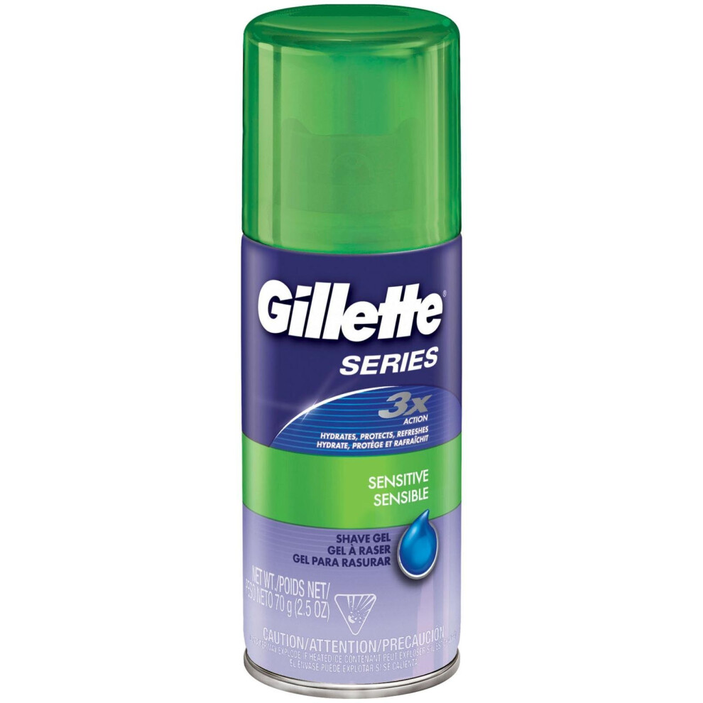 Gillette Series Shave Gel For Sensitive Skin 2.5 Ounce