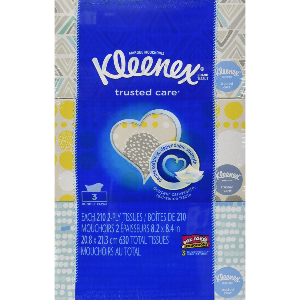 Kleenex 2-Ply White Tissues A4016 210 Count Pack Of 3