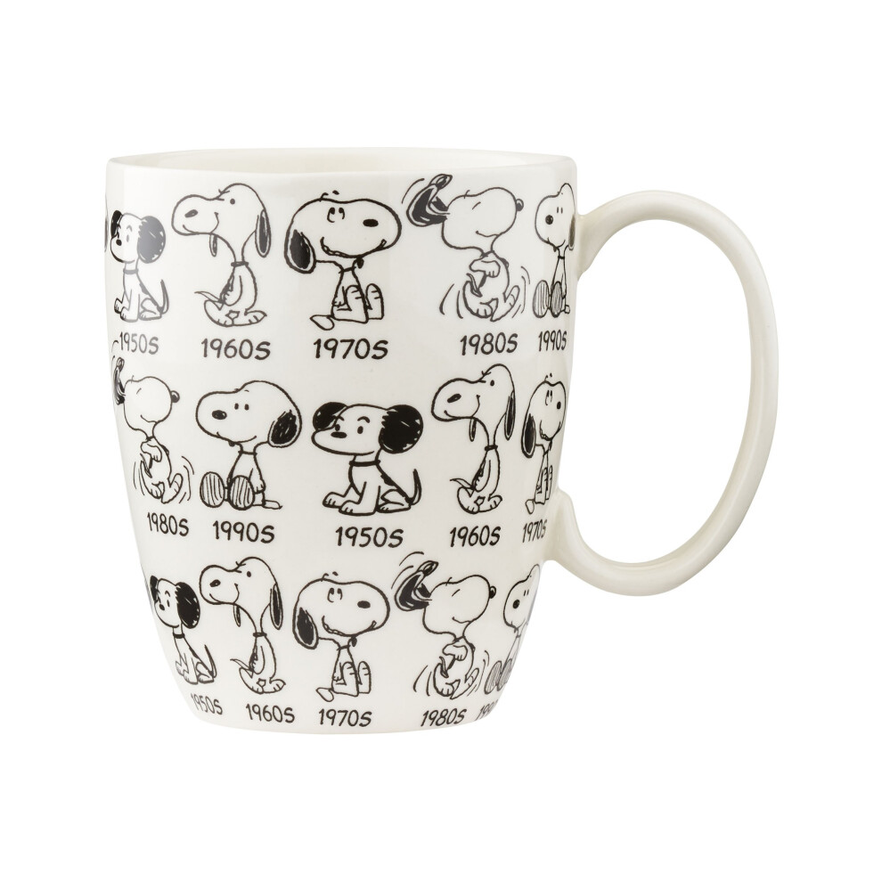 Department 56 Porcelain Peanuts Anniversary Snoopy Mug  10 fluid ounces