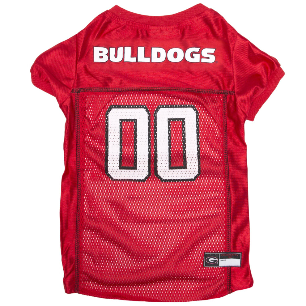 Photos - Dog Toy Pets First NCAA College Georgia Bulldogs Mesh Jersey for DOGS & CATS Size Medium Licensed Dog Jersey with your Favorite Foot 