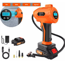 (Red) Air Pump with Digital Pressure Gauge 180PSI Tire Inflator for Cars, Motorcycles, Bikes