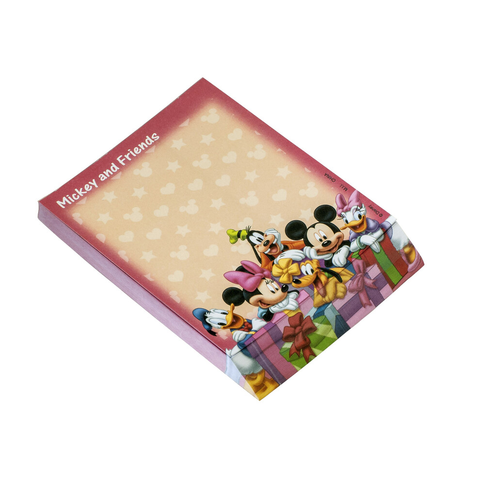 Disney Red Mickey And Gang Deluxe Memo Pad Novelty Multi-colored 3