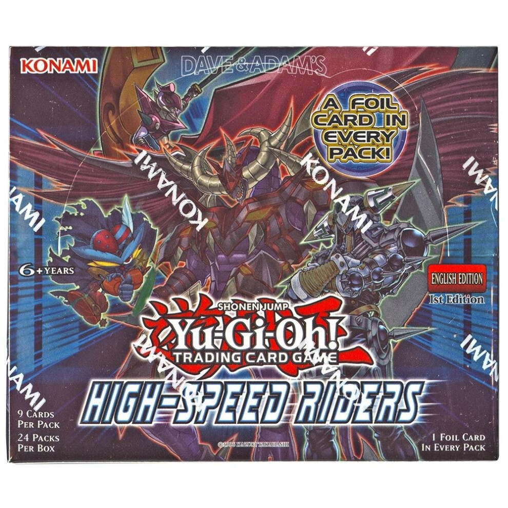 YU-GI-OH! Yugioh High Speed Riders 1st Edition TCG English Booster Box! 24 Packs Of 9 Cards 1 FOIL Holo Card PER Pack!!