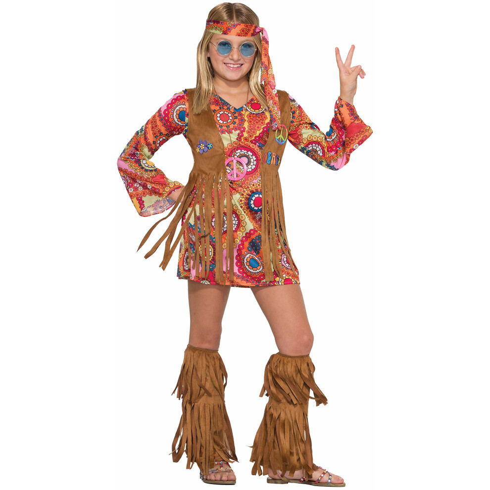 Rubies Girl's Forum Peace Loving Hippie Costume Large