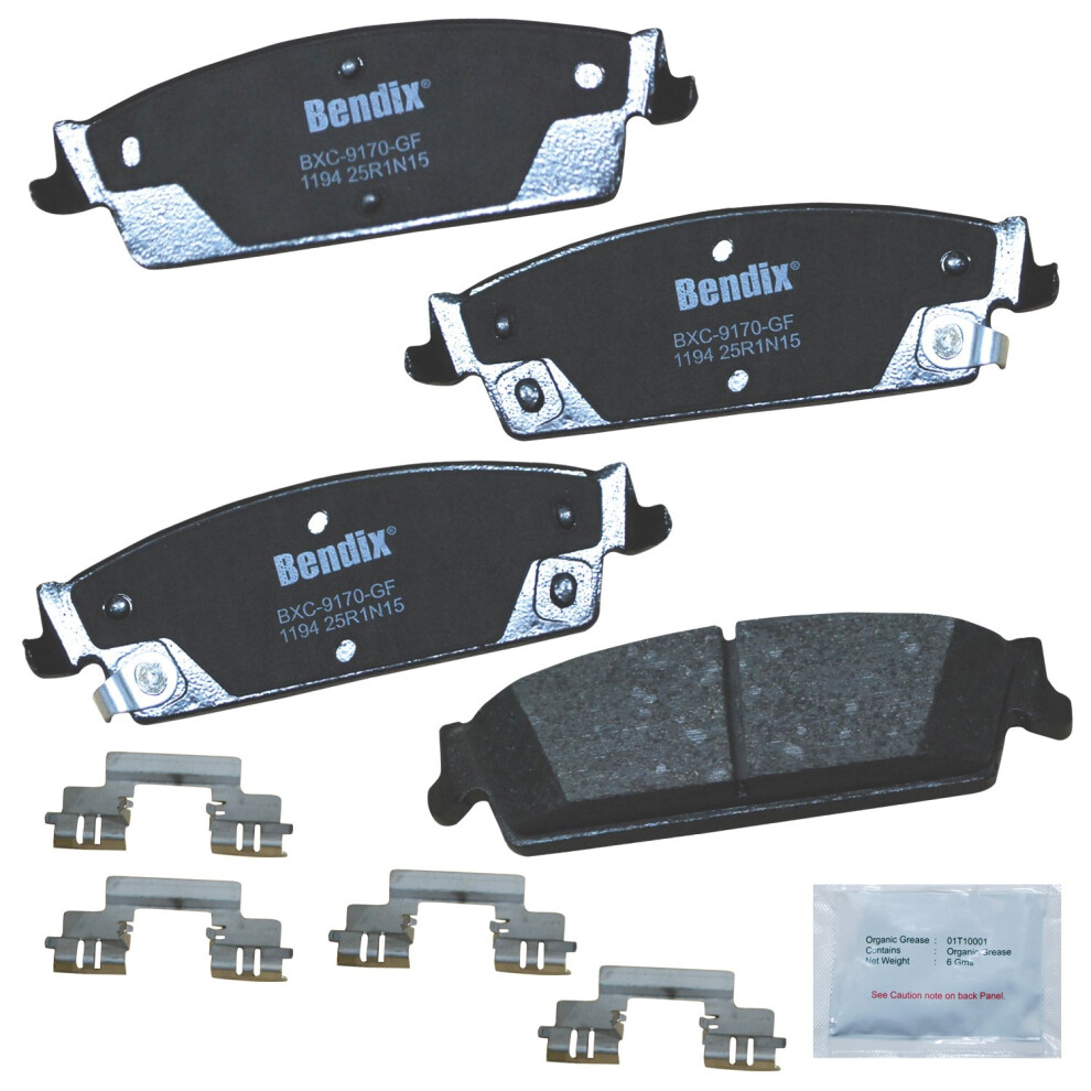 Bendix Priority1 Cfc1194 Ceramic Rear Brake Pads For Select Models Cadillac Escalade Escalade Esv Ext Chevrolet Avalanche Silverado 1500 1500 Classic 887243214124