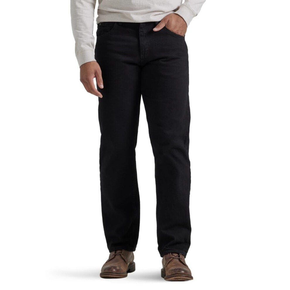 Wrangler Authentics Men's Classic 5-Pocket Relaxed Fit Cotton Jean  Black  36W x 34L