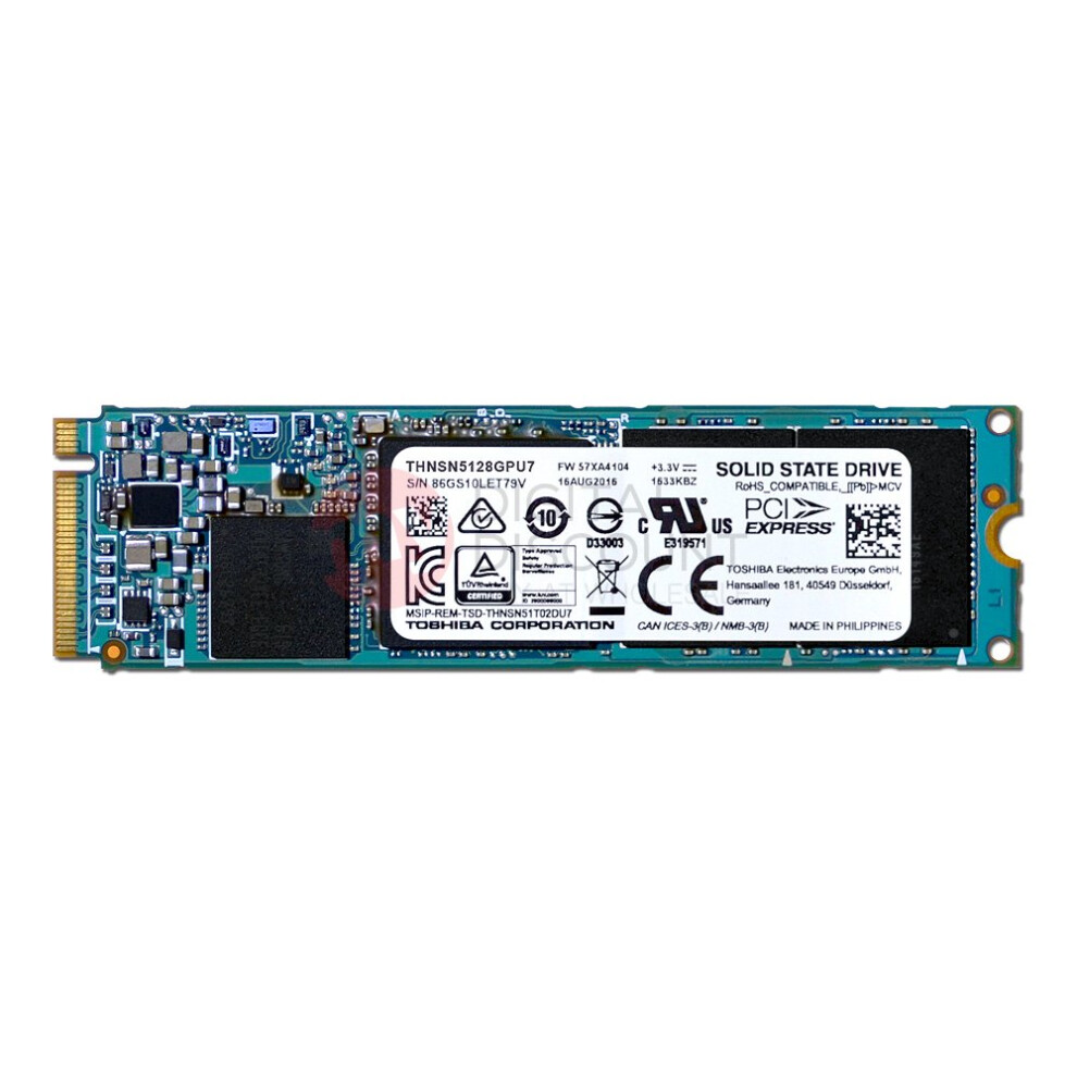 Toshiba XG3 Single Sided 80mm 2280 M.2 PCI Express 3.0 x4 PCIe Gen3 x4 OEM NVMe Client SSD 256GB