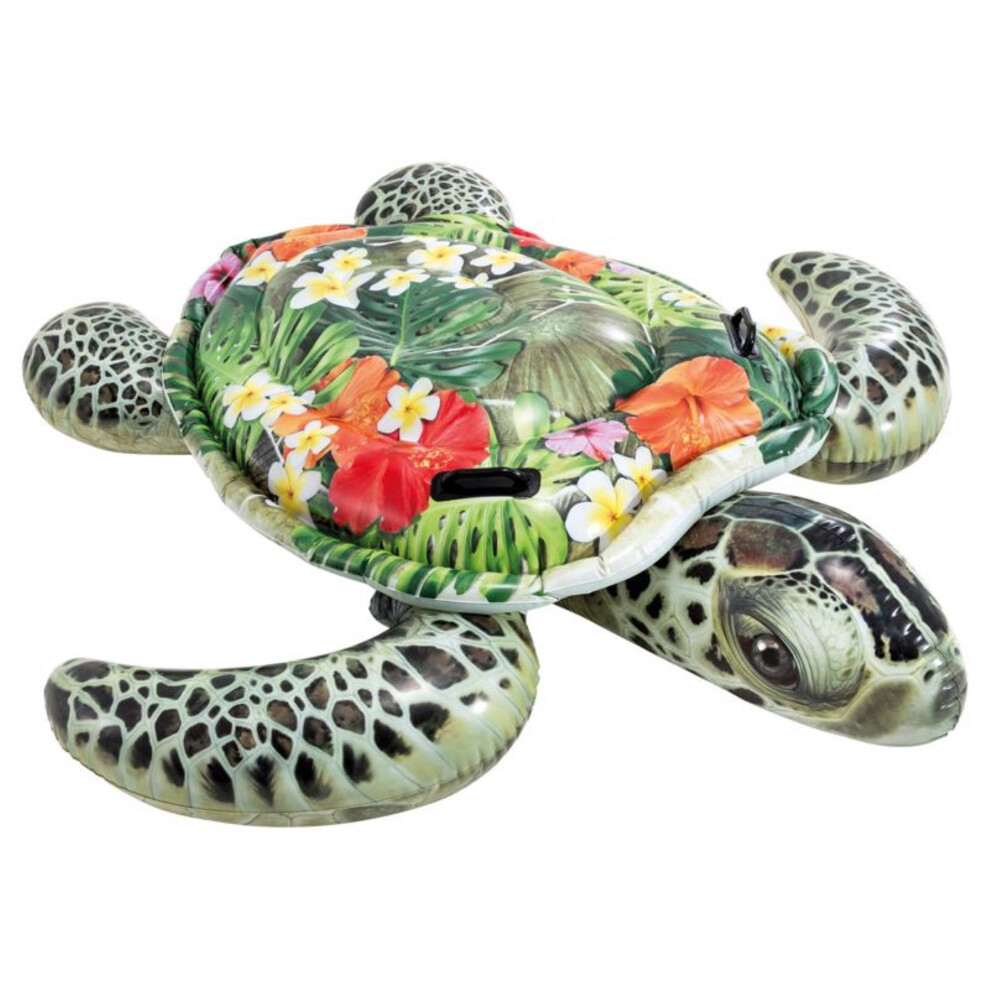 Intex Multicolored Vinyl Inflatable Sea Turtle Ride-On Pool Float Pack Of 1