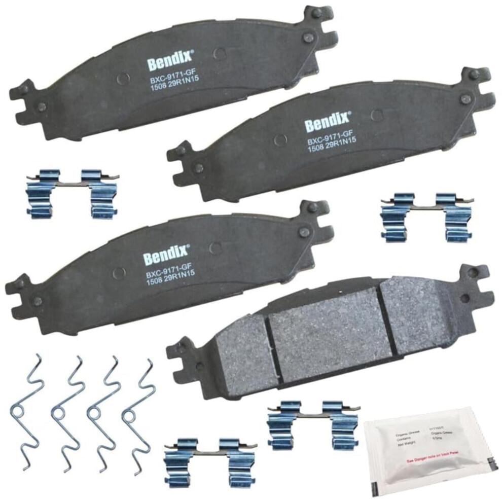 Bendix Priority1 Cfc1508 Ceramic Front Brake Pads For Ford Explorer 2019-2011 Flex 2019-2009 Taurus 2019-2010 Lincoln Mks 2012-2009 Mkt 2019-2010 887243215435