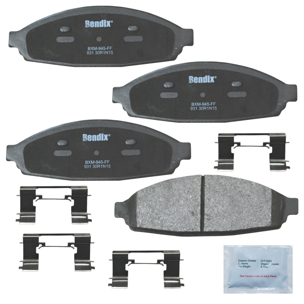 Bendix Priority1 Cfm931 Semi-Metallic Front Brake Pads For Ford Crown Victoria 2011-2003 Grand Marquis 2004-2003 Lincoln Town Car 2011-2003 Mercury 887243213127