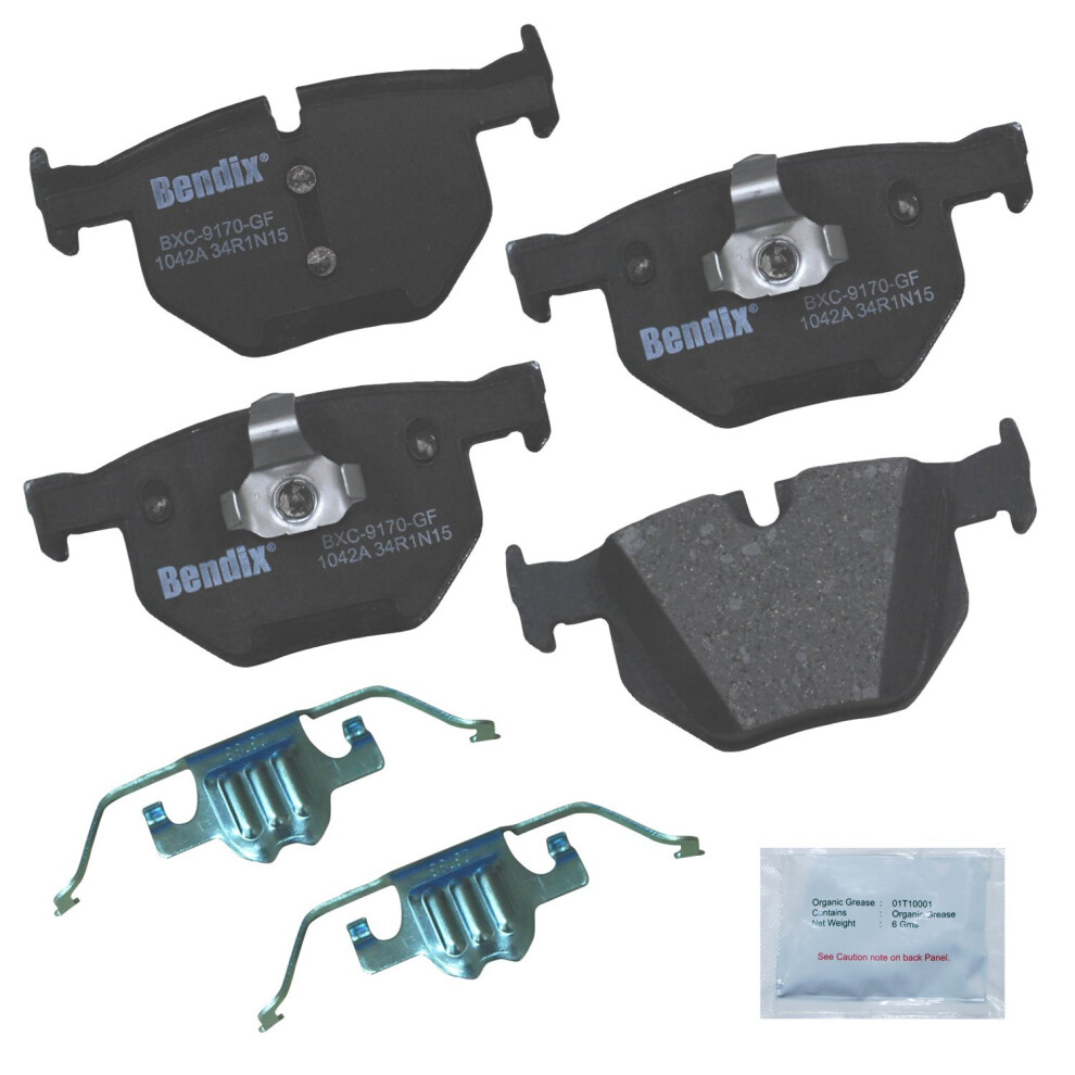Bendix Priority1 Cfc1042a Ceramic Rear Brake Pads For Bmw 525I 2008 530I 2010-2008 X5 2010 X5 2015-2012 X5 2018 X6 2015-2009 X6 2019-2018 887243213448
