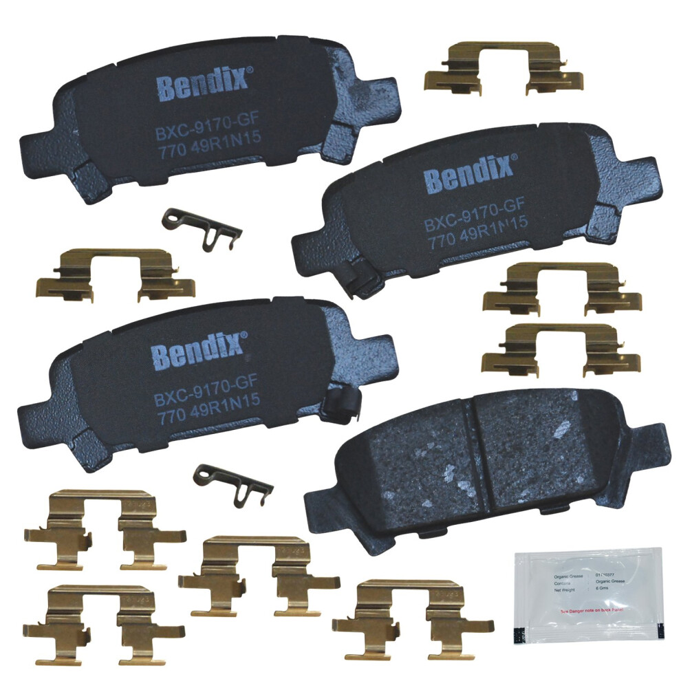 Bendix Priority1 Cfc770 Ceramic Rear Brake Pads For Subaru Baja 2006-2003 Forester 2003-1998 Impreza 2003-1999 Legacy 2009-2000 Outback 2004-2000 887243239974
