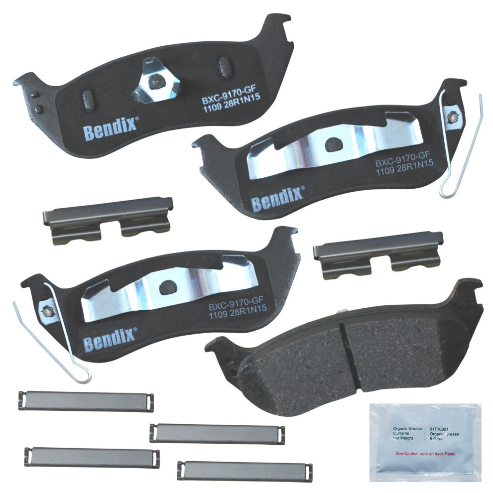 Bendix Priority1 Cfc1109 Ceramic Rear Brake Pads For Ford Explorer 2010-2006 Explorer Sport Trac 2010-2007 Jeep Wrangler 2006-2004 Mercury Mountain 887243213844