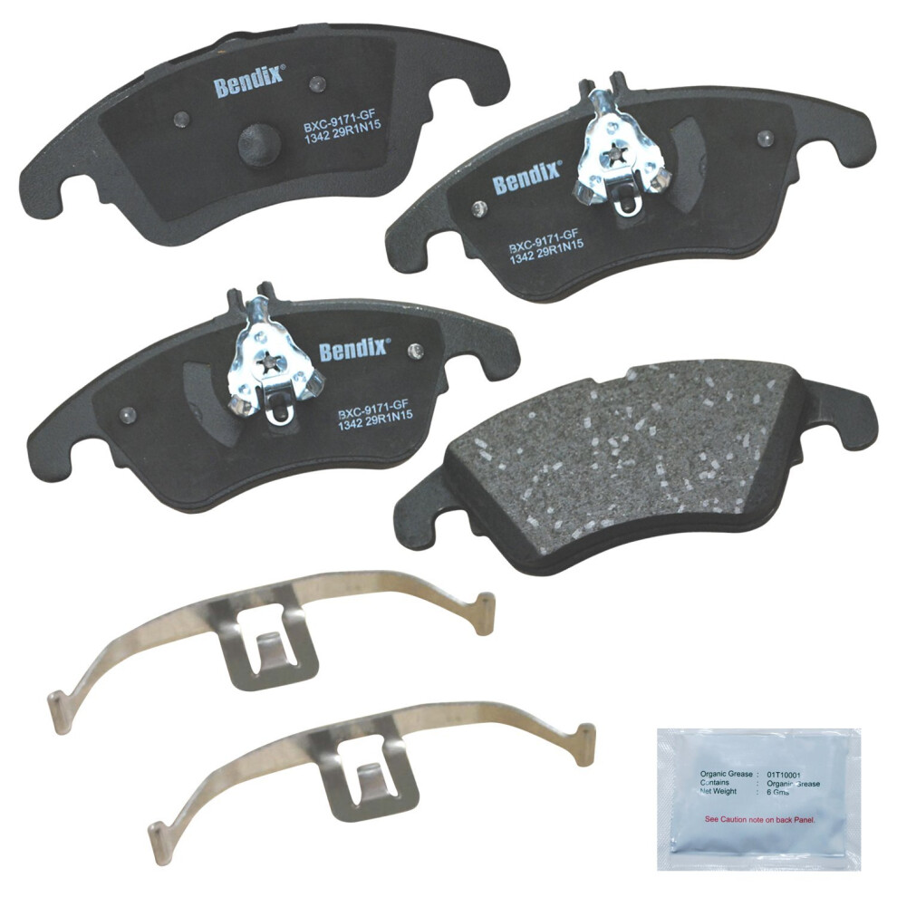 Bendix Priority1 Cfc1342 Ceramic Front Brake Pads For Select Models Mercedes-Benz C250 C280 C300 C350 Cls350 Cls400 E200 E250 E300 E350 E400 E550 Slc1 887243214704
