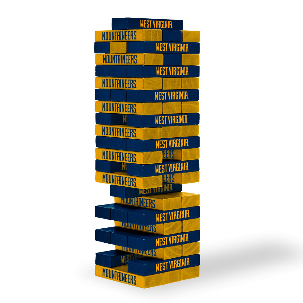 Wild Sports NCAA West Virginia Mountaineers Table Top Stackers 3 X 1 X .5 Team Color