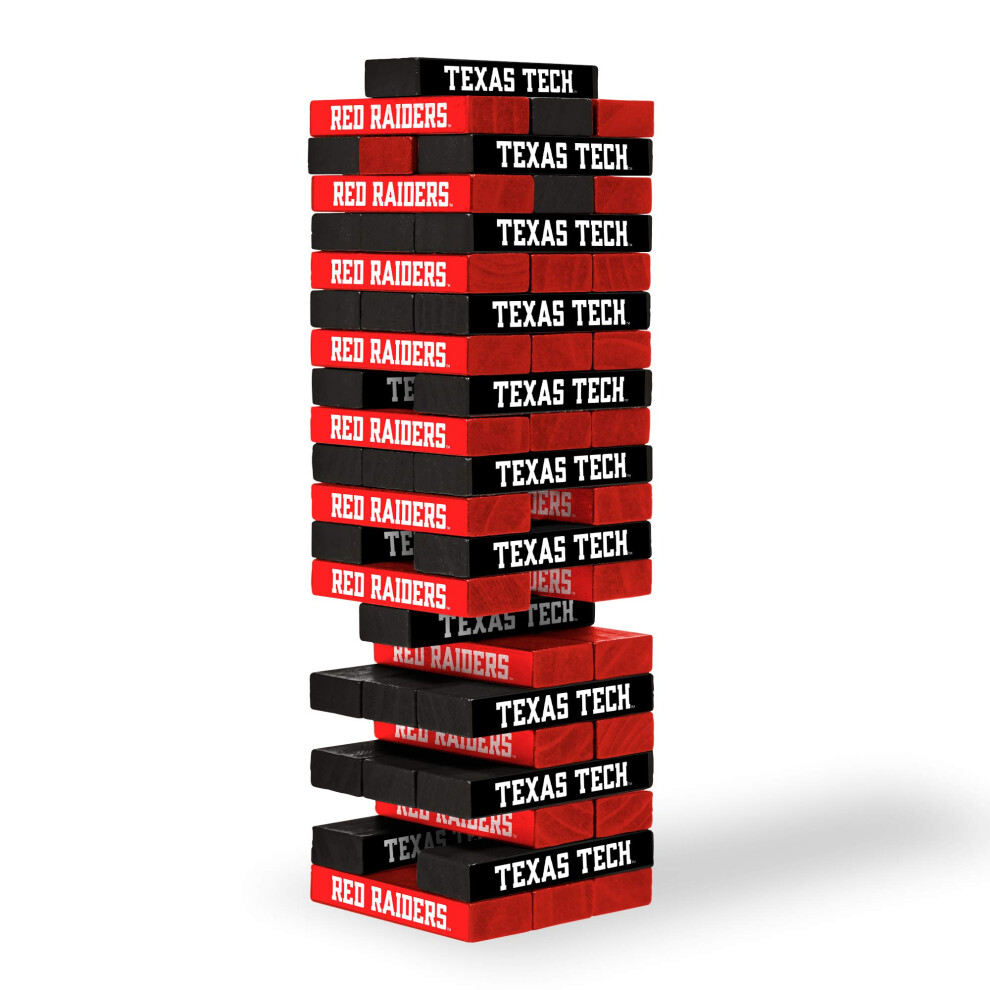 Wild Sports NCAA Texas Tech Red Raiders Table Top Stackers 3 X 1 X .5 Team Color