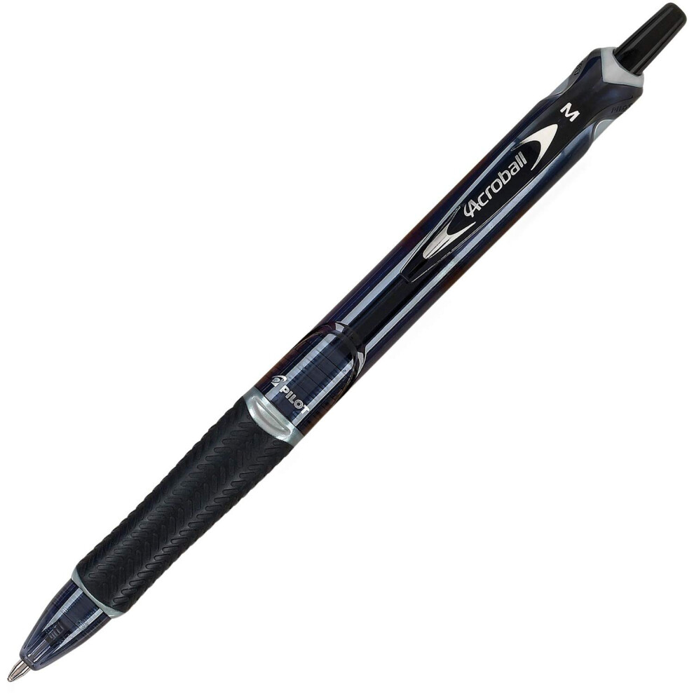 Pilot 31810 Acroball Pen.1mm Retractable Black Barrel/Ink