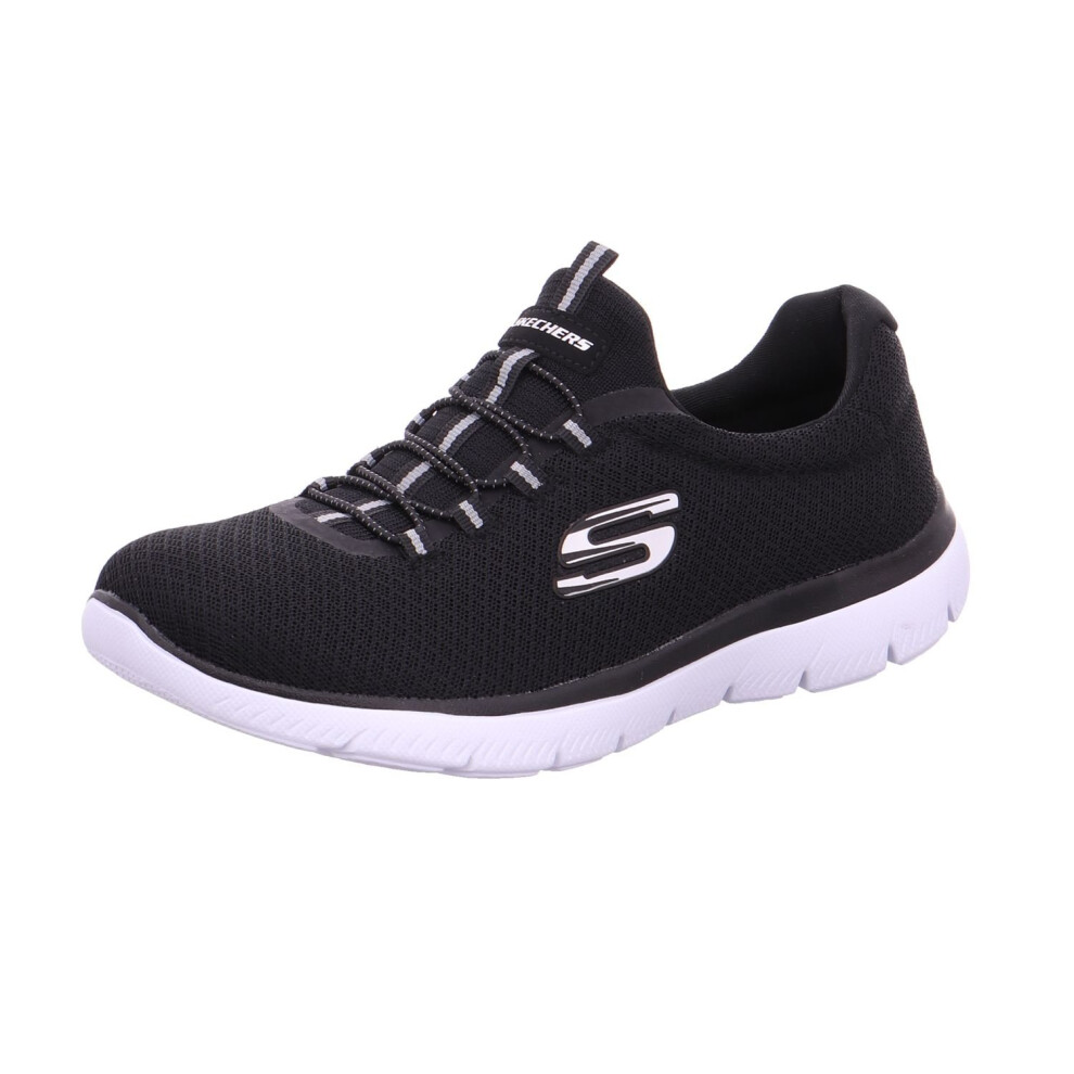 Skechers Womens Summits Sneaker Black/White 8 Wide US