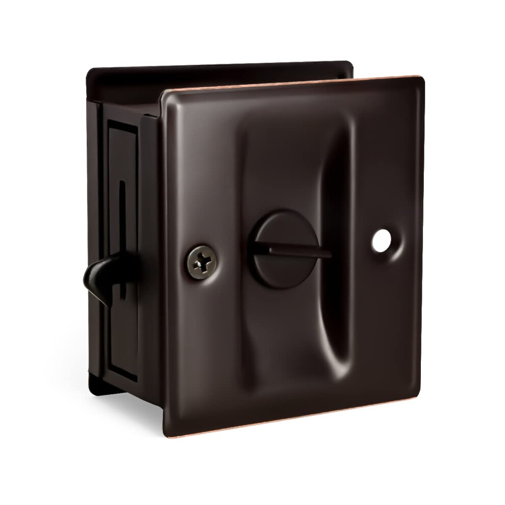 Serrure de porte coulissante HOMOTEK en laiton huil   avec tirette - Remplacez rapidement et facilement les serrures de porte coulissantes anciennes o