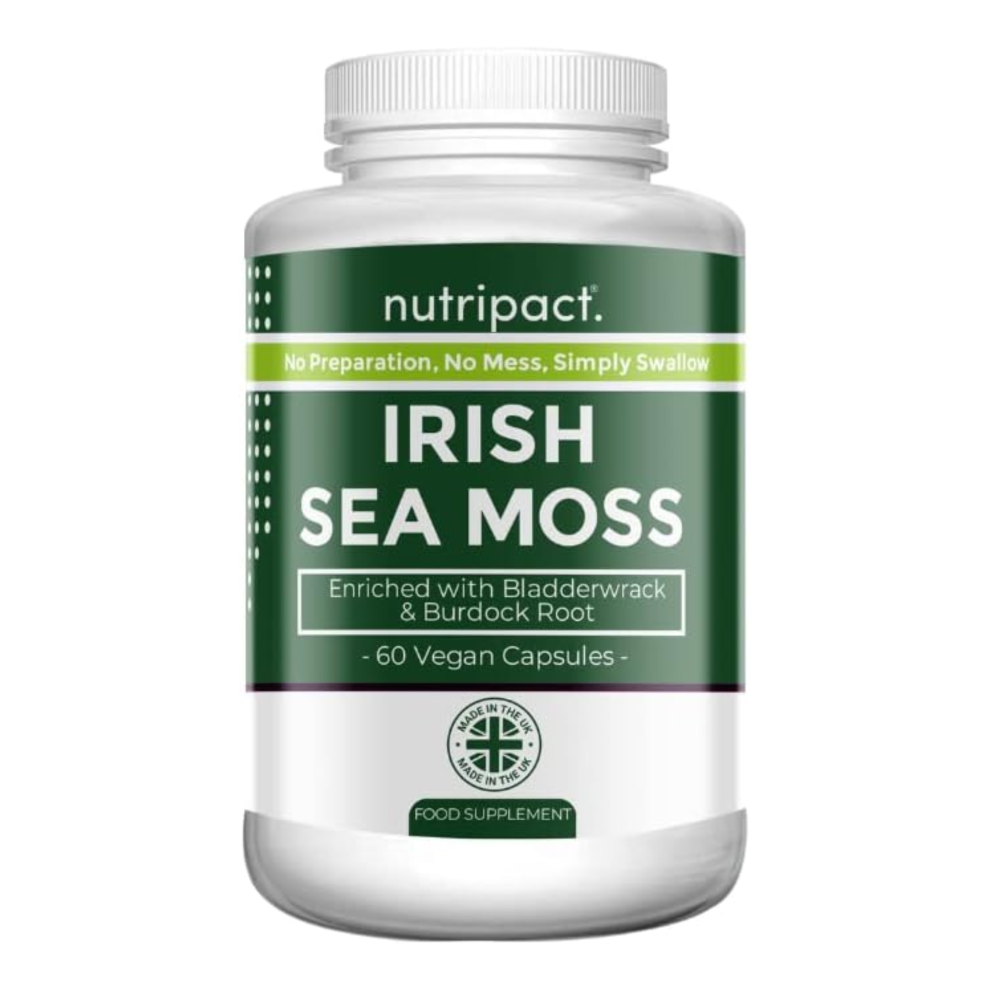 Nutripact Sea Moss, Bladderwrack Extract & Burdock Root - 60 Vegan Capsules