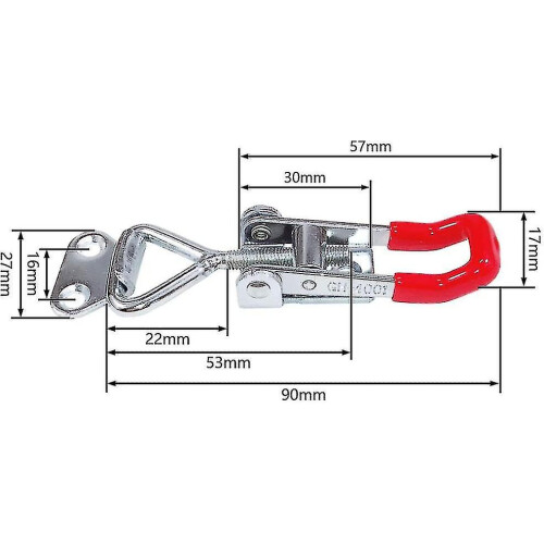 4 adjustable metal toggle locks for cabinets and equipment, 150 kg capacity 1