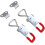 4 adjustable metal toggle locks for cabinets and equipment, 150 kg capacity 5