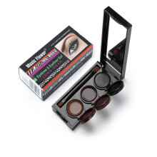 Music Flower 3-in-1-Augenbrauengel und Eyeliner, wasserfest, wischfest, langer Halt, Schwarz + Braun, mit Pinsel
