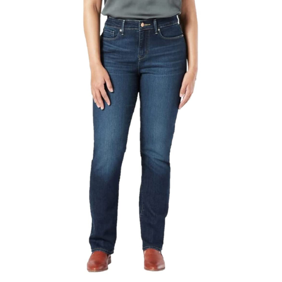 Signature By Levi Strauss & Co. Gold Women's Modern Straight Jeans Available In Plus Size Angel Island 18 Long