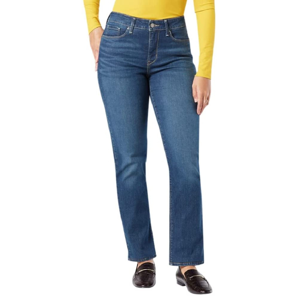 Signature By Levi Strauss & Co. Gold Women's Curvy Totally Shaping Straight Jeans Available In Plus Size Jackson Square 16 Long