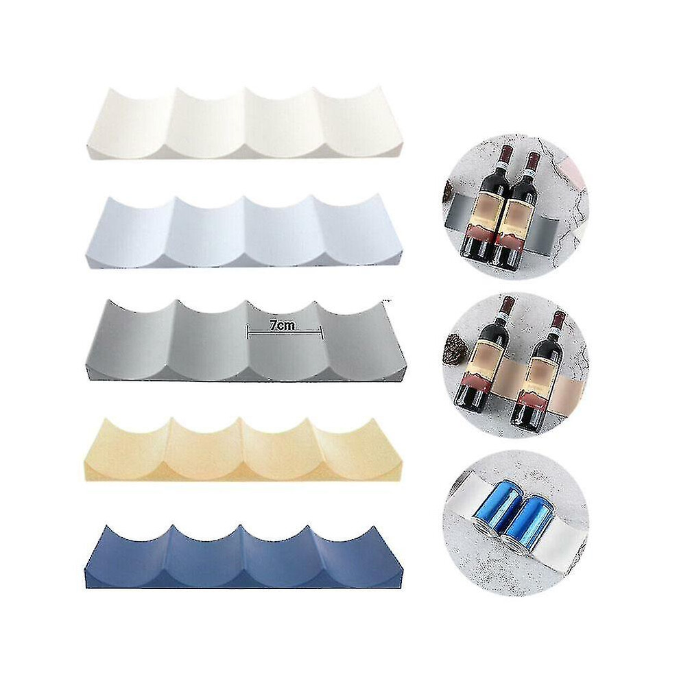 (Cream) Fridge Organiser Wine Beer Stacking Bottle Rack Kitchen Space Saving Can Holder-image-OPC-PFY6MSS-NEW